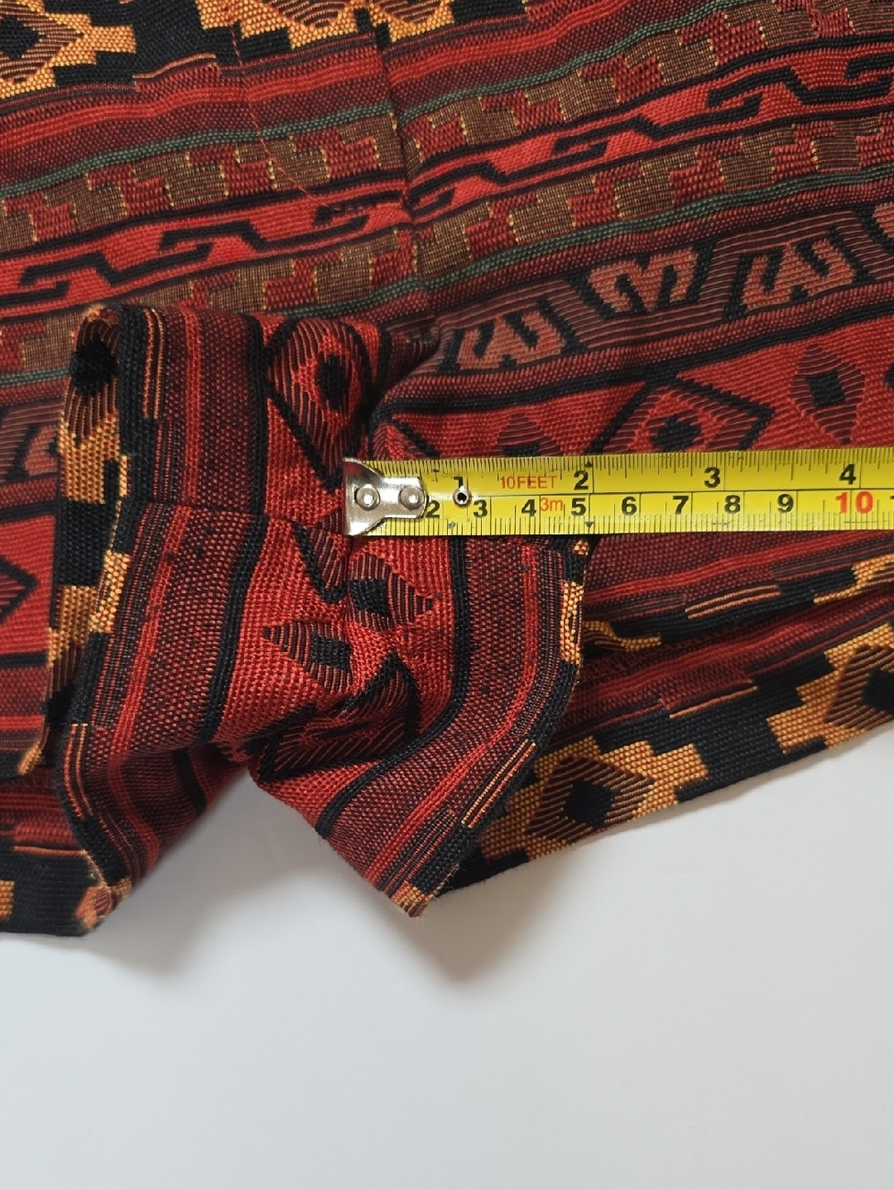 BCBGeneration Red Geometric Aztec Tapestry Shorts High Rise Southwestern Boho 6 - Picture 9 of 11